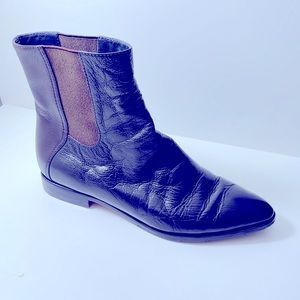 Rachel Comey Brown Leather Pointed Toe Chelsea Boot Size 8.5